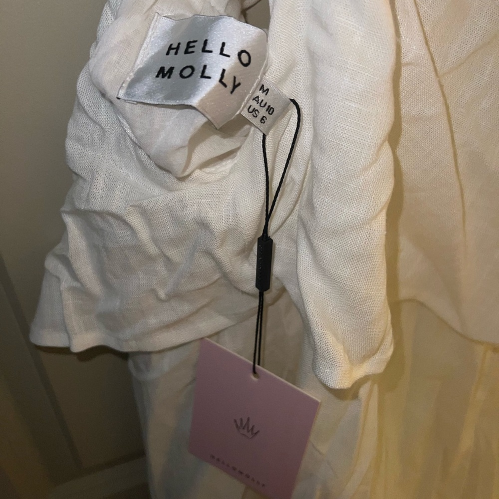 Hello molly white romper